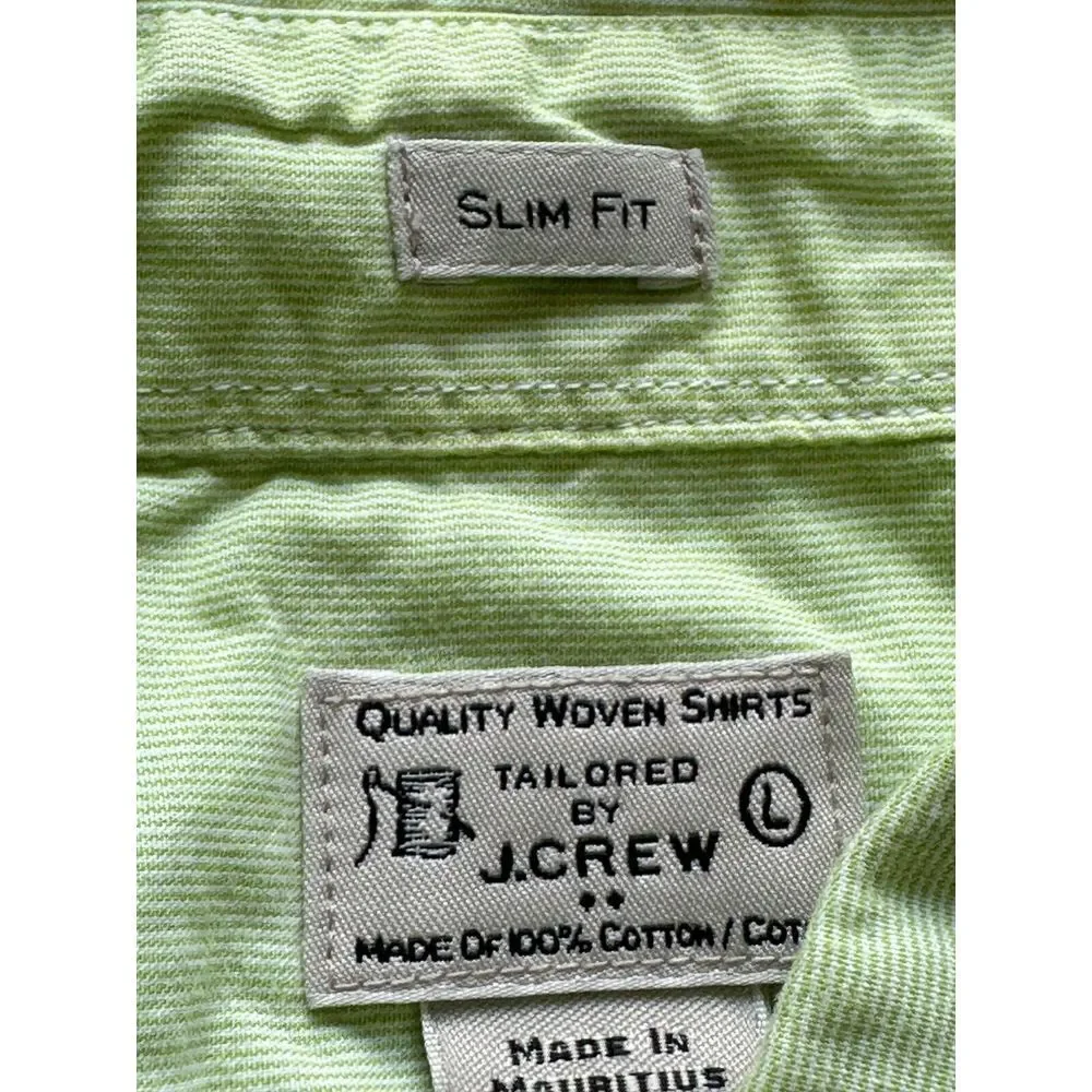 J. CREW WORN ONCE  Slim Fit  cotton long sleeve shirt ‎ Men size L